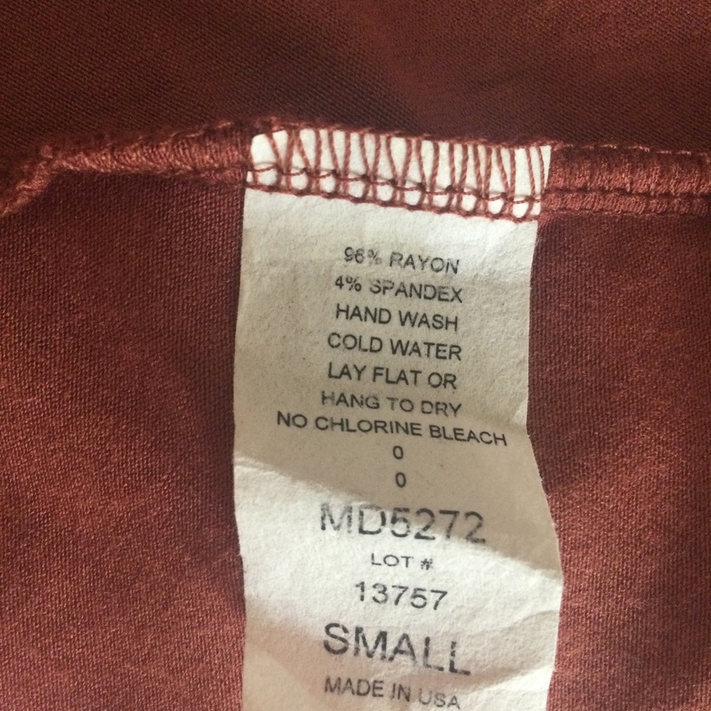 Elan Cold Shoulder Rust Swing Dress - Picture 8 of 8